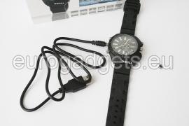 Camera in a waterproof watch with IR backlight