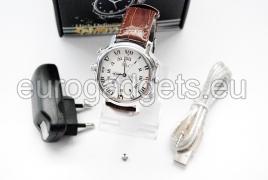 Camera in a watch with leather strap