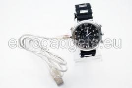 Camera in watch with rubber strap