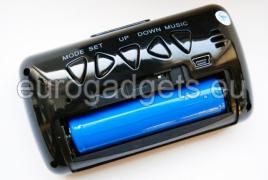 Camera in alarm clock with LEDs for night vision