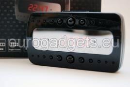 Camera in alarm clock with LEDs for night vision