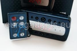 Camera in alarm clock with LEDs for night vision